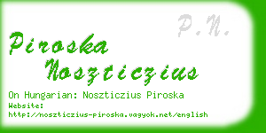 piroska noszticzius business card